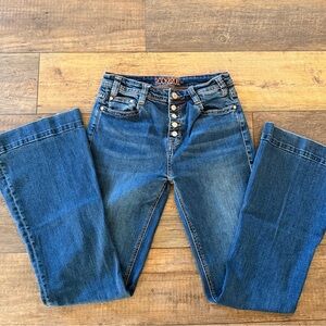 Rock & Roll Cowgirl Dark Blue Flare Jeans